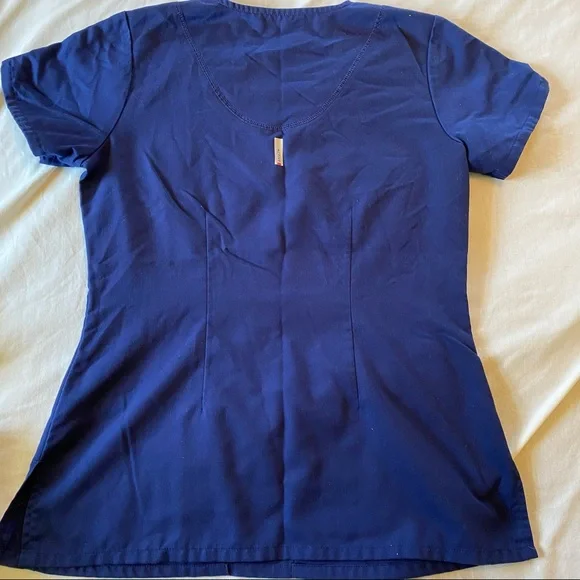 Grey's Anatomy Navy Blue Scrub Top - Picture 2 of 4